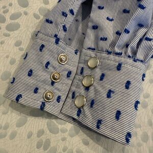 Greyson Navy and White Patterned Fabric